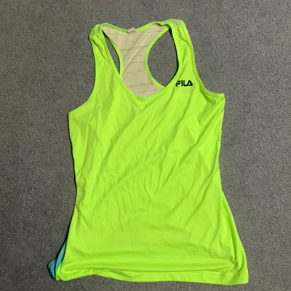 Neon FILA workout tank top